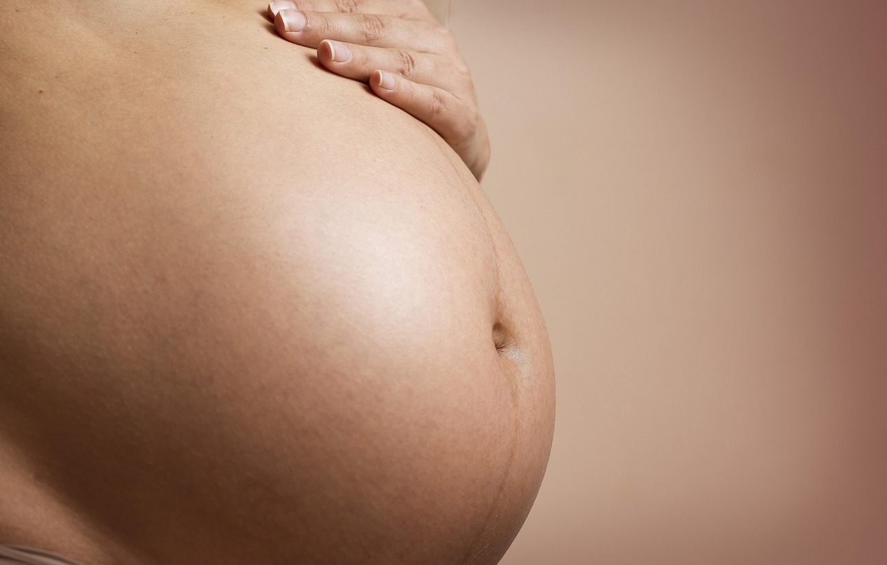A pregnant person