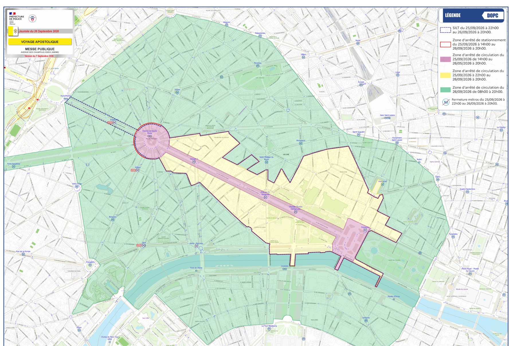 Map of Champs Elysee area